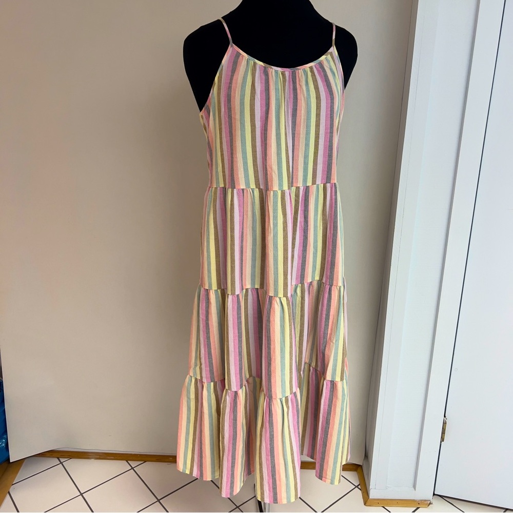 UNVRSL THREAD Stripes Tiered Dress
